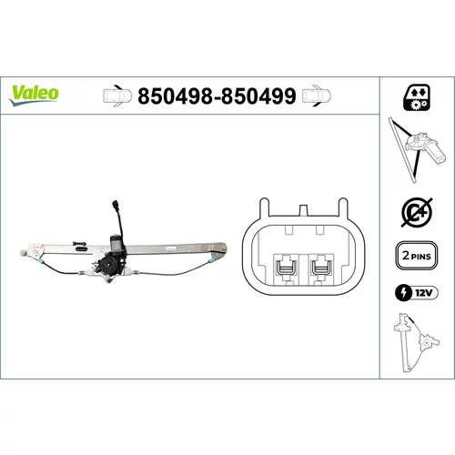 Mechanizmus zdvíhania okna VALEO 850498
