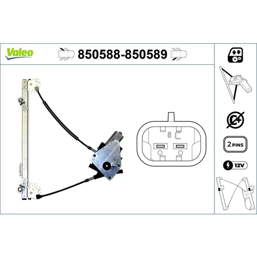 Mechanizmus zdvíhania okna VALEO 850588