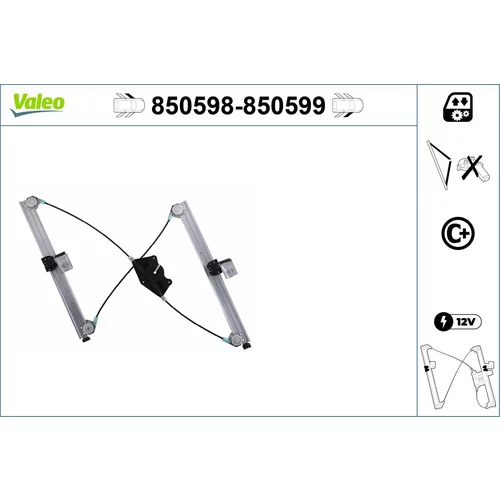 Mechanizmus zdvíhania okna VALEO 850598