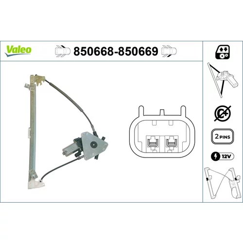 Mechanizmus zdvíhania okna VALEO 850668