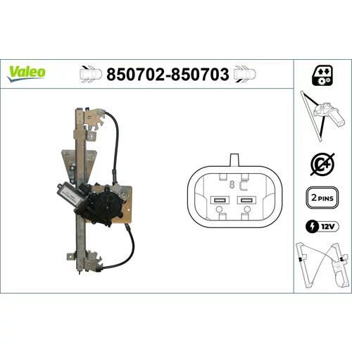 Mechanizmus zdvíhania okna VALEO 850702