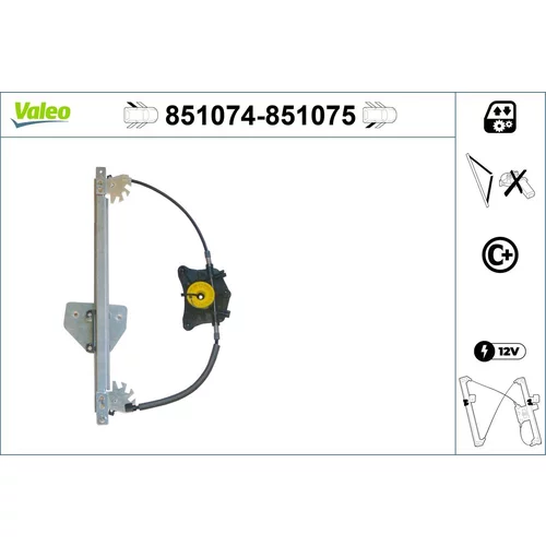 Mechanizmus zdvíhania okna VALEO 851074