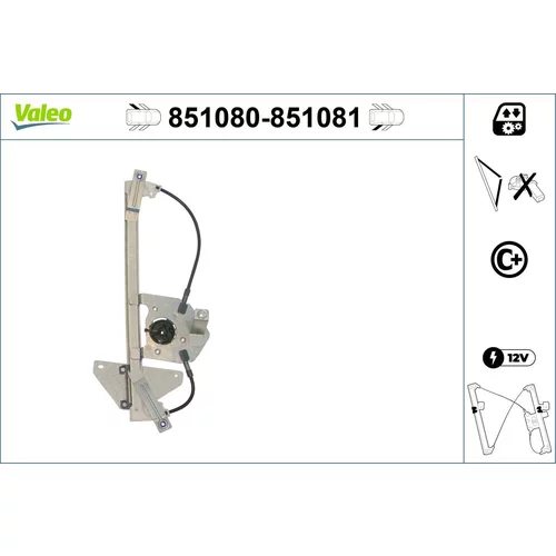Mechanizmus zdvíhania okna VALEO 851080