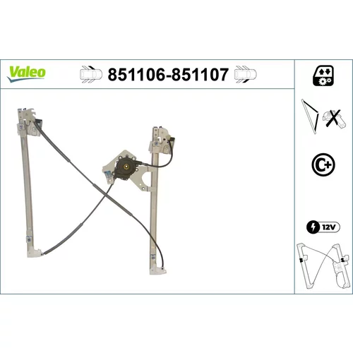 Mechanizmus zdvíhania okna VALEO 851106