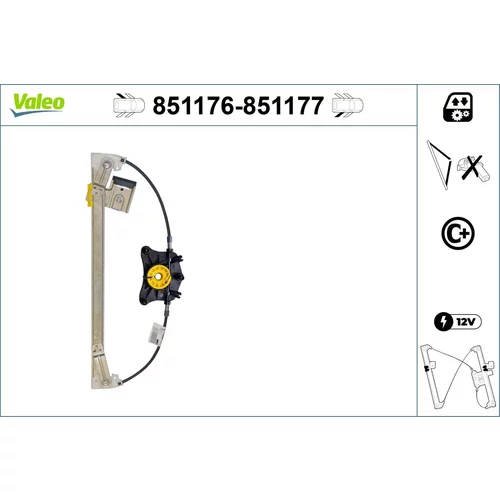 Mechanizmus zdvíhania okna VALEO 851176