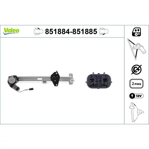 Mechanizmus zdvíhania okna VALEO 851884