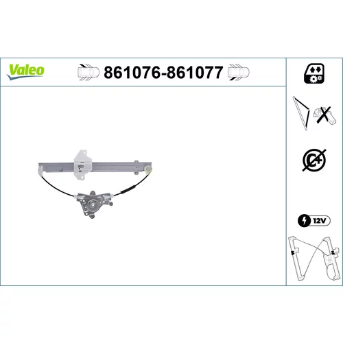 Mechanizmus zdvíhania okna VALEO 861077