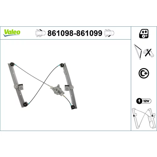 Mechanizmus zdvíhania okna VALEO 861099