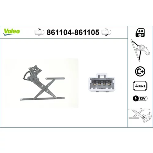 Mechanizmus zdvíhania okna VALEO 861104