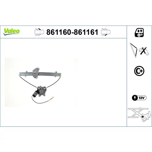 Mechanizmus zdvíhania okna VALEO 861161