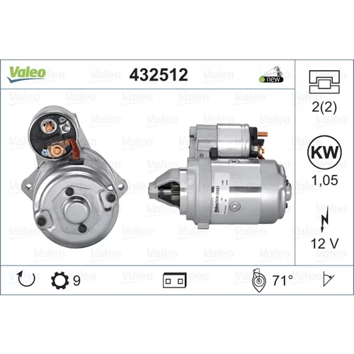 Štartér VALEO 432512