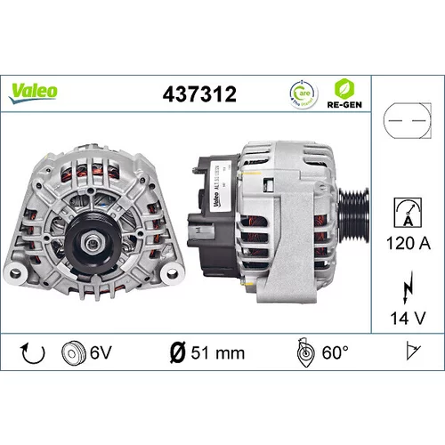 Alternátor VALEO 437312