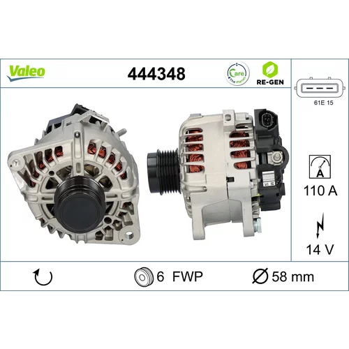 Alternátor VALEO 444348