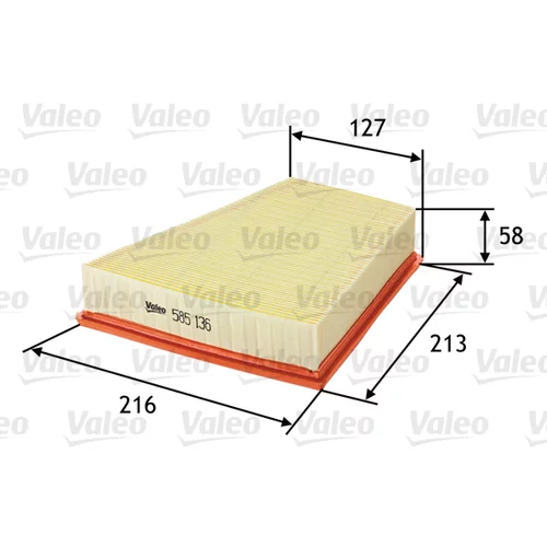 Vzduchový filter VALEO 585136