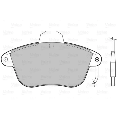 Sada brzdových platničiek kotúčovej brzdy 598028 /VALEO/ - obr. 1