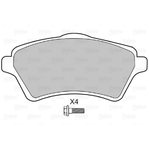Sada brzdových platničiek kotúčovej brzdy 598514 /VALEO/ - obr. 1