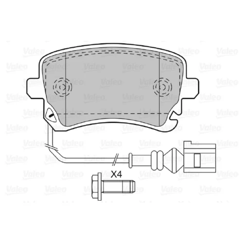Sada brzdových platničiek kotúčovej brzdy 598671 /VALEO/ - obr. 1