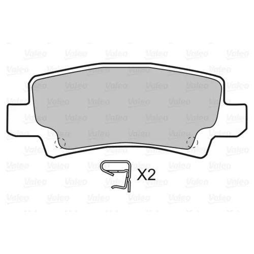 Sada brzdových platničiek kotúčovej brzdy 598680 /VALEO/ - obr. 1