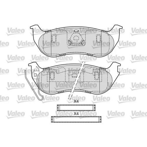 Sada brzdových platničiek kotúčovej brzdy VALEO 601683