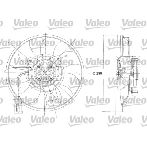 Ventilátor chladenia motora VALEO 698350