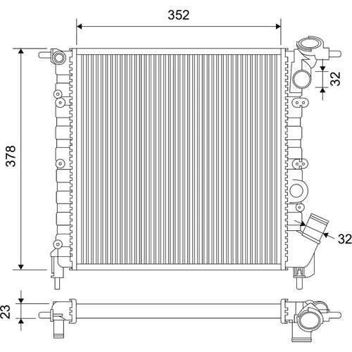 Chladič motora VALEO 701182