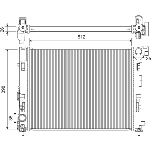Chladič motora VALEO 701440
