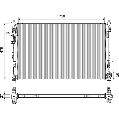 Chladič motora 701488 /VALEO/