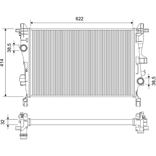 Chladič motora VALEO 701701