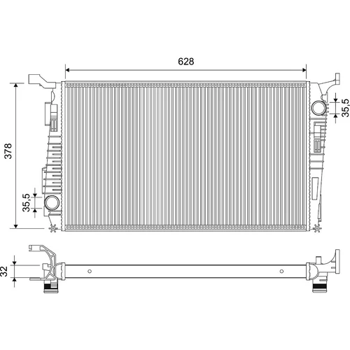 Chladič motora VALEO 701902