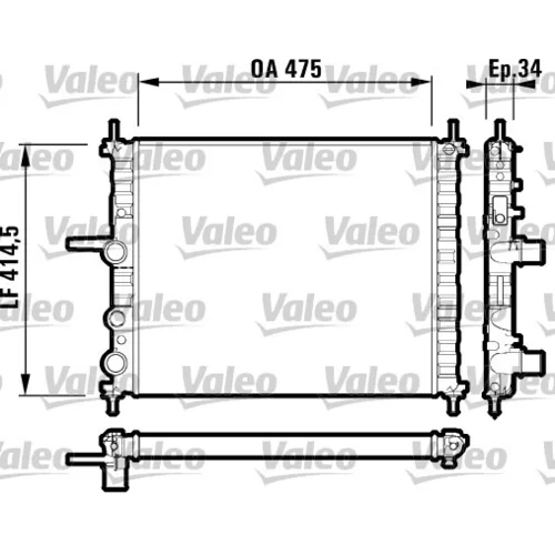 Chladič motora VALEO 732557