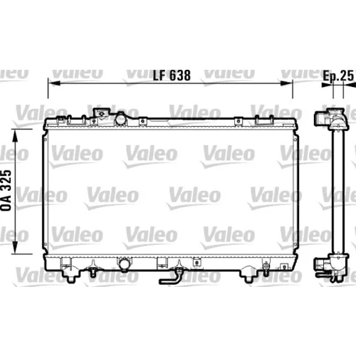 Chladič motora VALEO 734176