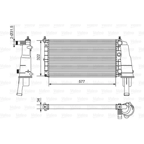 Chladič motora VALEO 734236