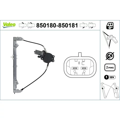 Mechanizmus zdvíhania okna VALEO 850180