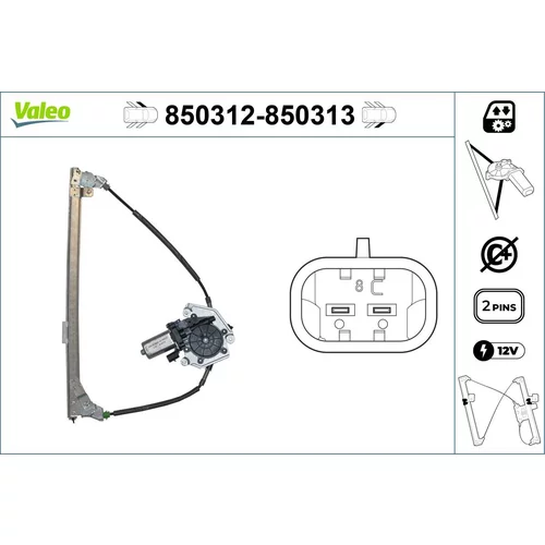 Mechanizmus zdvíhania okna VALEO 850312
