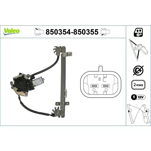 Mechanizmus zdvíhania okna VALEO 850354