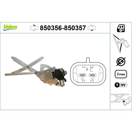 Mechanizmus zdvíhania okna VALEO 850356