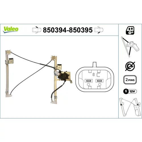 Mechanizmus zdvíhania okna VALEO 850394