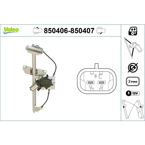 Mechanizmus zdvíhania okna VALEO 850406