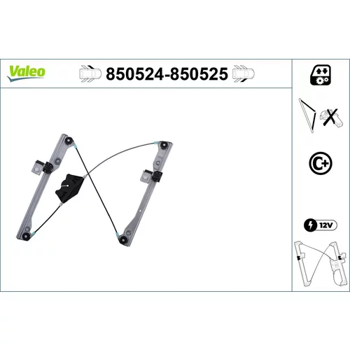 Mechanizmus zdvíhania okna VALEO 850524