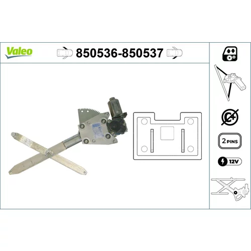 Mechanizmus zdvíhania okna VALEO 850536
