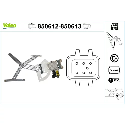 Mechanizmus zdvíhania okna VALEO 850612
