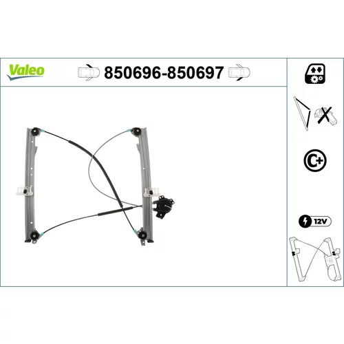 Mechanizmus zdvíhania okna VALEO 850696