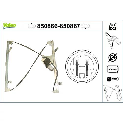 Mechanizmus zdvíhania okna VALEO 850866
