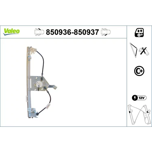 Mechanizmus zdvíhania okna VALEO 850936