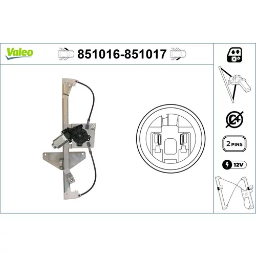 Mechanizmus zdvíhania okna VALEO 851016