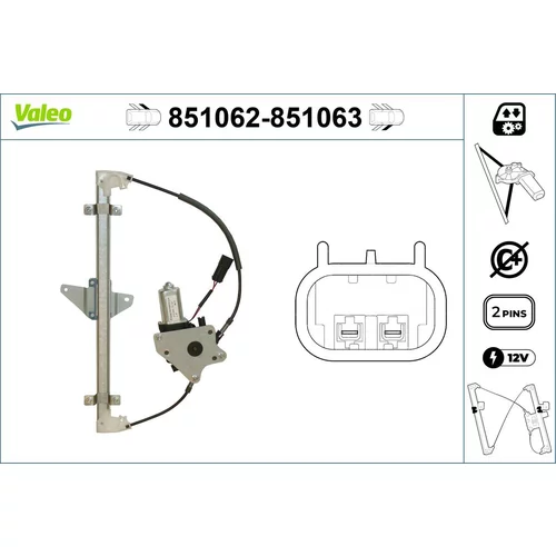 Mechanizmus zdvíhania okna VALEO 851062