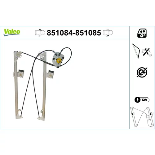 Mechanizmus zdvíhania okna VALEO 851084