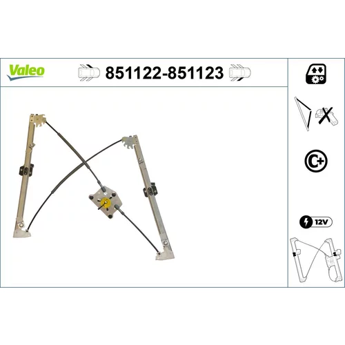Mechanizmus zdvíhania okna VALEO 851122