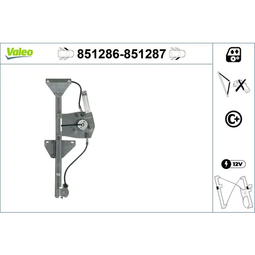 Mechanizmus zdvíhania okna VALEO 851286