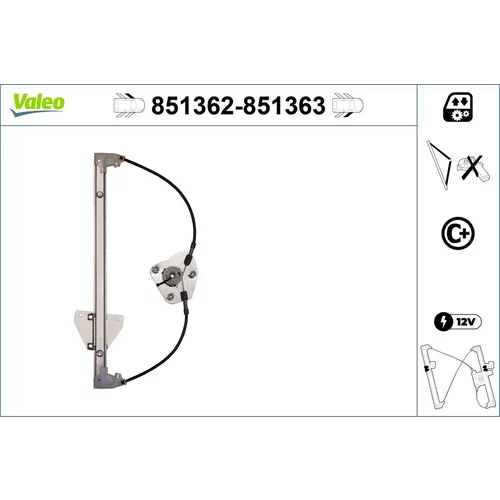 Mechanizmus zdvíhania okna VALEO 851362